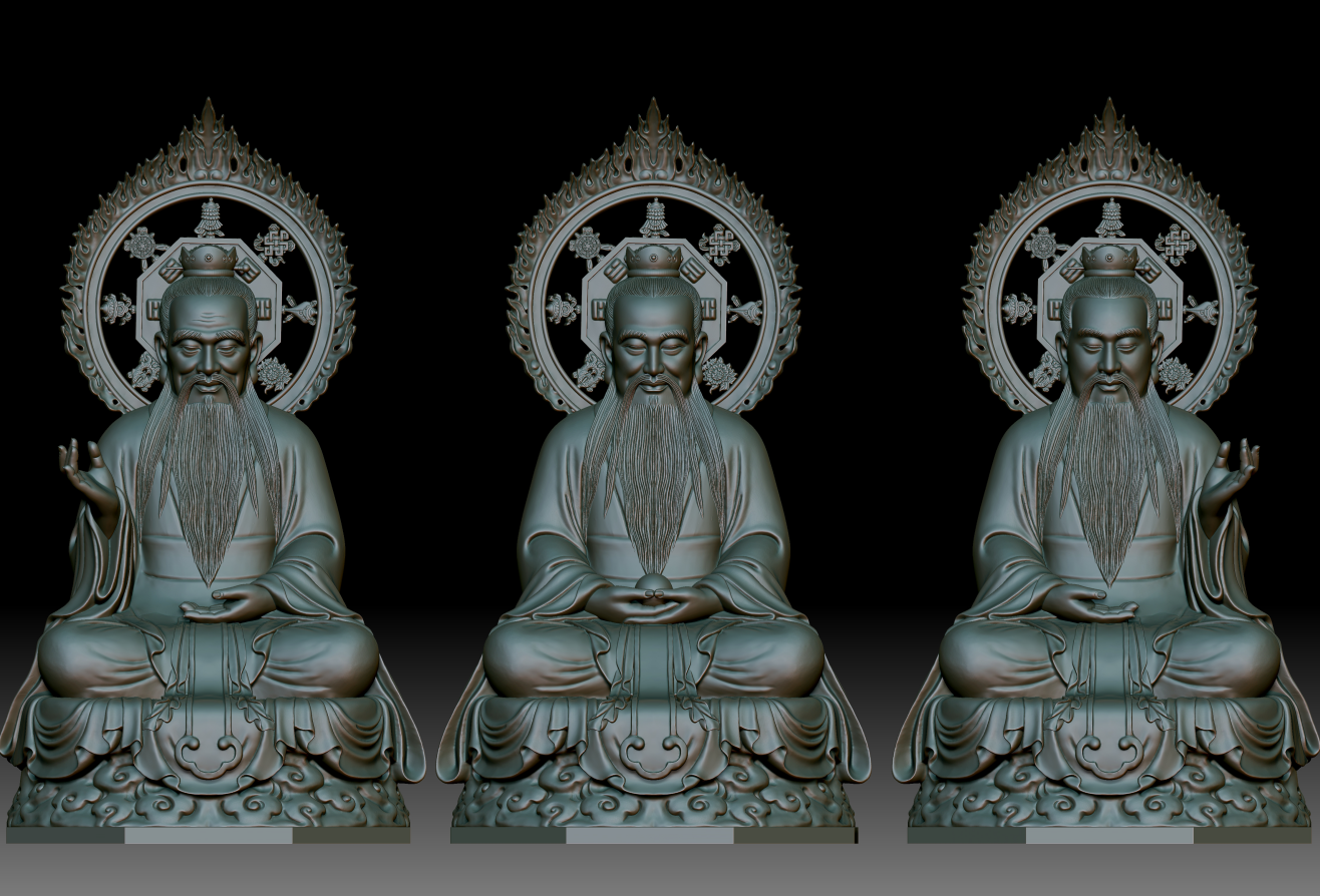 三維設(shè)計(jì)道教三清