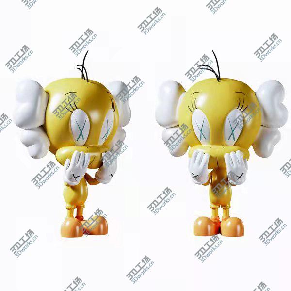 3D打印模型 Kaws 小鳥款