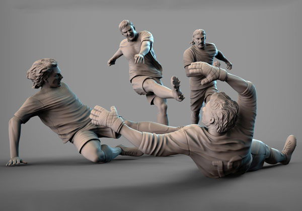 足球風采高清三維模型