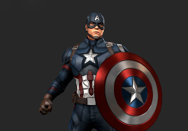美國隊長高清三維模型