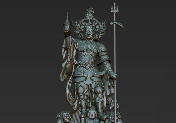 護國寺雕像 高清三維模型
