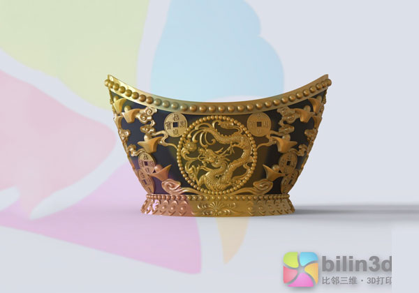 點(diǎn)燈燭臺(tái)—縷空金元寶三維模型